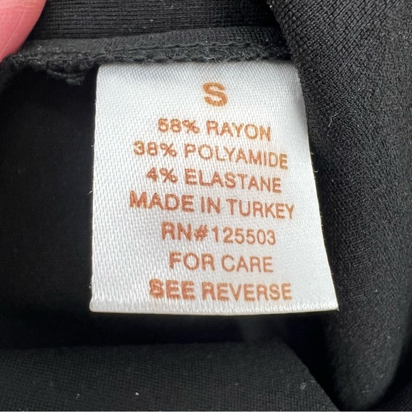 Torn by Ronny Kobo Black Long Mesh Sleeve Peplum Bodycon Dress Size Small - Picture 6 of 11